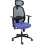PIQUERAS Y CRESPO Silla Cilanco con Mecanismo Sincro, Asiento Azul Claro y Malla Negra