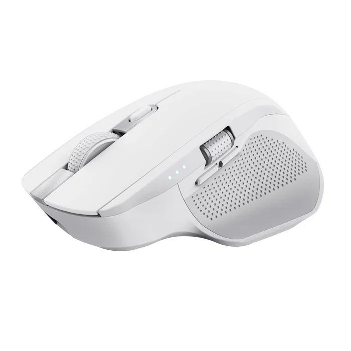 Trust Ozaa+ Ratón Inalámbrico Oficina RF + Bluetooth, Óptico 3200 DPI, 6 Botones Silenciosos, Recargable, Para Mano Derecha, Blanco