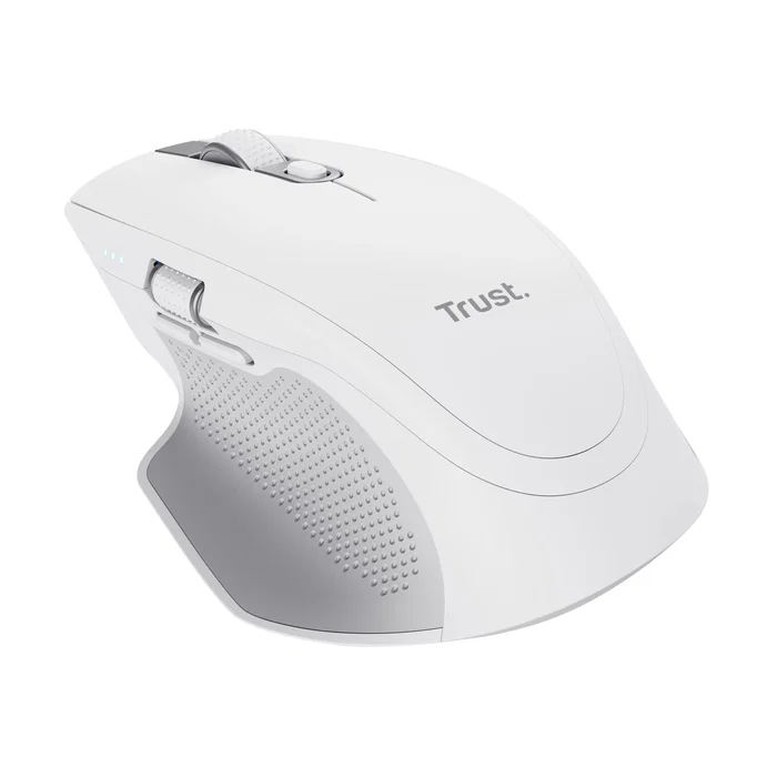 Trust Ozaa+ Ratón Inalámbrico Oficina RF + Bluetooth, Óptico 3200 DPI, 6 Botones Silenciosos, Recargable, Para Mano Derecha, Blanco