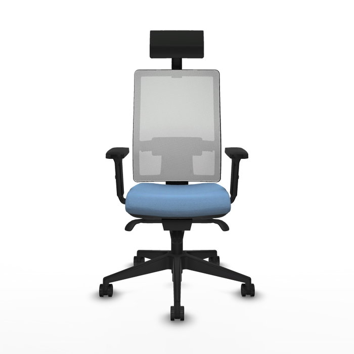 PIQUERAS Y CRESPO Silla de oficina Horna Azul cielo y Blanco con mecanismo Sincro PIQUERAS Y CRESPO Silla de oficina Horna Azul cielo y Blanco con mecanismo Sincro