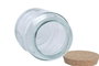 DKD Home Decor Tarro de Vidrio Reciclado con Corcho 1,5L (Pack de 6)