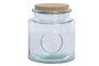 DKD Home Decor Tarro de Vidrio Reciclado con Corcho 1,5L (Pack de 6)