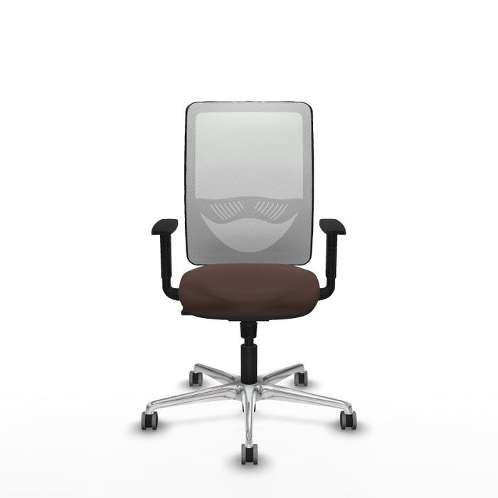 PIQUERAS Y CRESPO Silla de oficina Zulema con mecanismo Sincro, Marrón oscuro y Blanco PIQUERAS Y CRESPO Silla de oficina Zulema con mecanismo Sincro, Marrón oscuro y Blanco