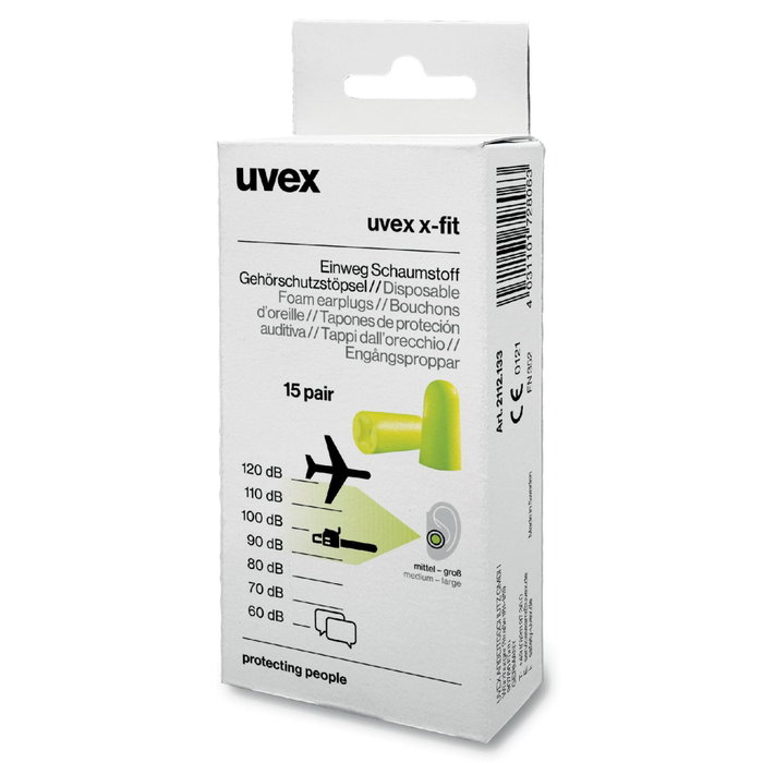 uvex x-fit Minibox, 15 pares, Verde