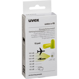 uvex x-fit Minibox, 15 pares, Verde