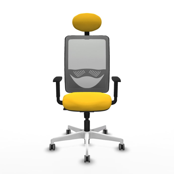 PIQUERAS Y CRESPO Silla de oficina Zulema con mecanismo Sincro, Amarillo y Gris PIQUERAS Y CRESPO Silla de oficina Zulema con mecanismo Sincro, Amarillo y Gris