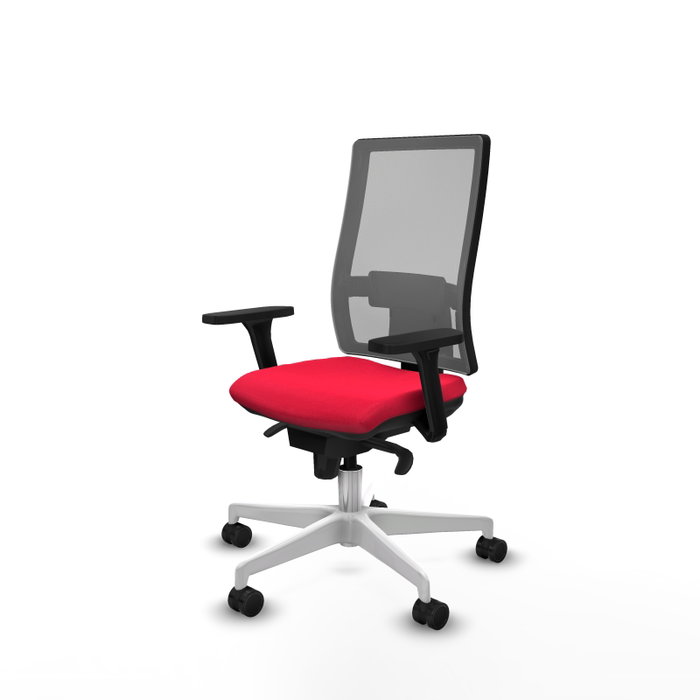 PIQUERAS Y CRESPO Silla de oficina Horna con mecanismo Sincro, Rojo y Gris PIQUERAS Y CRESPO Silla de oficina Horna con mecanismo Sincro, Rojo y Gris