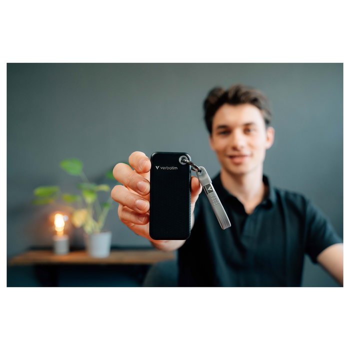 Verbatim S 2TB Pocket SSD USB 3.2 Tipo C 1000 MB/s Negro/Gris Unidad de Estado Sólido Externa