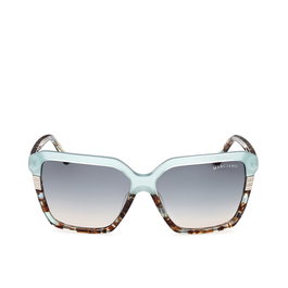 Guess By Marciano GM00009 - Gafas de Sol para Mujer de Estilo Cuadrado, Montura de Acetato Azul/Havana, Diámetro de Lente 58 mm, Patilla 140 mm