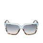 Guess By Marciano GM00009 - Gafas de Sol para Mujer de Estilo Cuadrado, Montura de Acetato Azul/Havana, Diámetro de Lente 58 mm, Patilla 140 mm