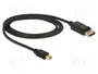 DeLOCK Cable mini DisplayPort a DisplayPort 1 m