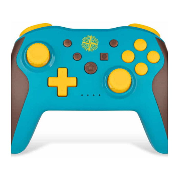 Steelplay LEXIP X Adventure Controller para Nintendo Switch/Switch Lite/OLED, Inalámbrico Bluetooth, Giroscopio, 10h Autonomía, Color Marrón/Turquesa/Amarillo