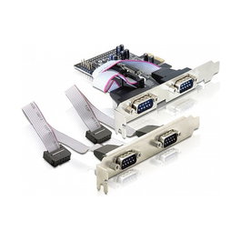 DeLOCK Tarjeta PCIe Serial de 4 Puertos, Plata, 0.2304 Mbit/s, Compatible con Windows, Linux, MAC