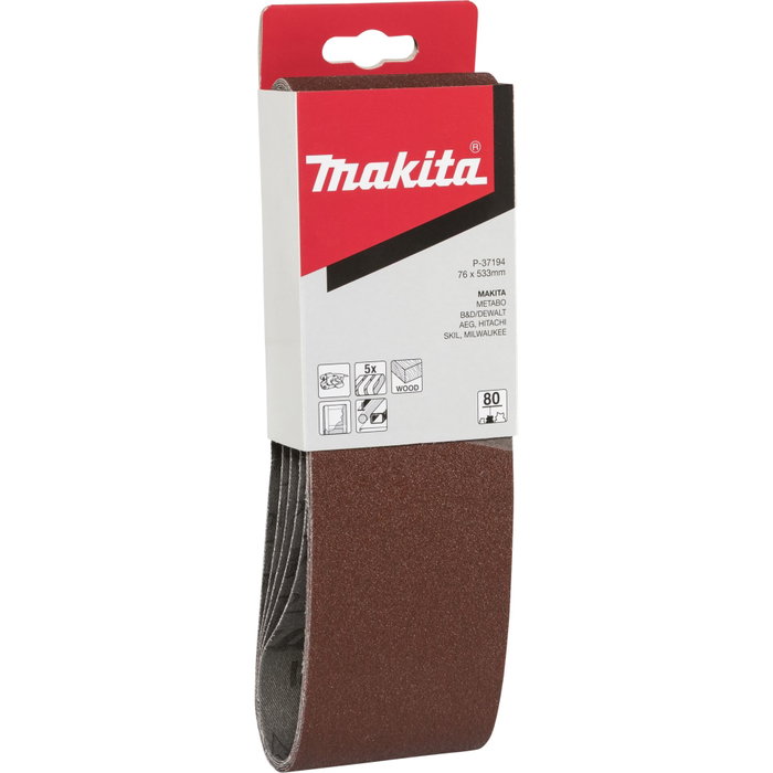 Makita Cinta de lijado 76x533mm K80 Makita Cinta de lijado 76x533mm K80