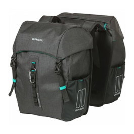 Basil Discovery 365D Alforjas para Bicicleta Portabultos 18L Impermeables Reflectantes