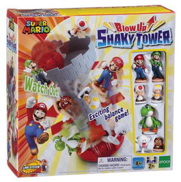 Epoch Super Mario Blow Up! Shaky Tower 7356 Juego de Mesa para Niños +3 Años