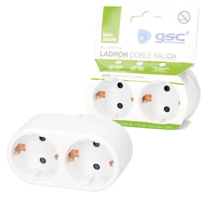 GSC Evolution Ladrón doble salida Blanco