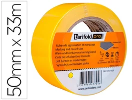 Djois Cinta Adhesiva para Marcaje y Señalización de Suelo, 50 mm x 33 m, Color Amarillo