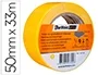 Djois Cinta Adhesiva para Marcaje y Señalización de Suelo, 50 mm x 33 m, Color Amarillo