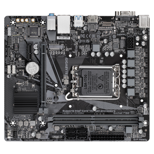 GIGABYTE H610M H V3 DDR4 Micro ATX LGA 1700 Intel H610