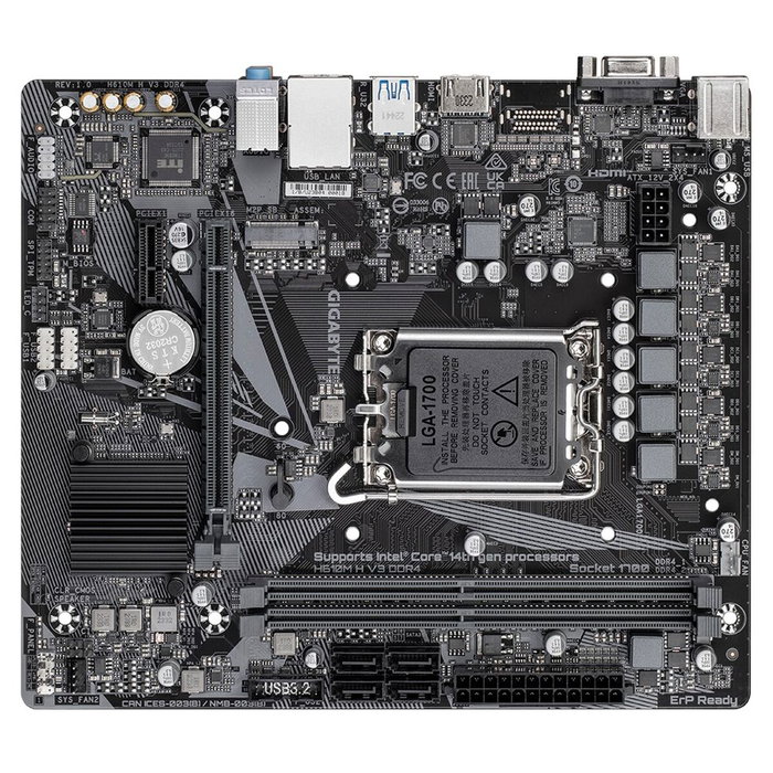 GIGABYTE H610M H V3 DDR4 Micro ATX LGA 1700 Intel H610