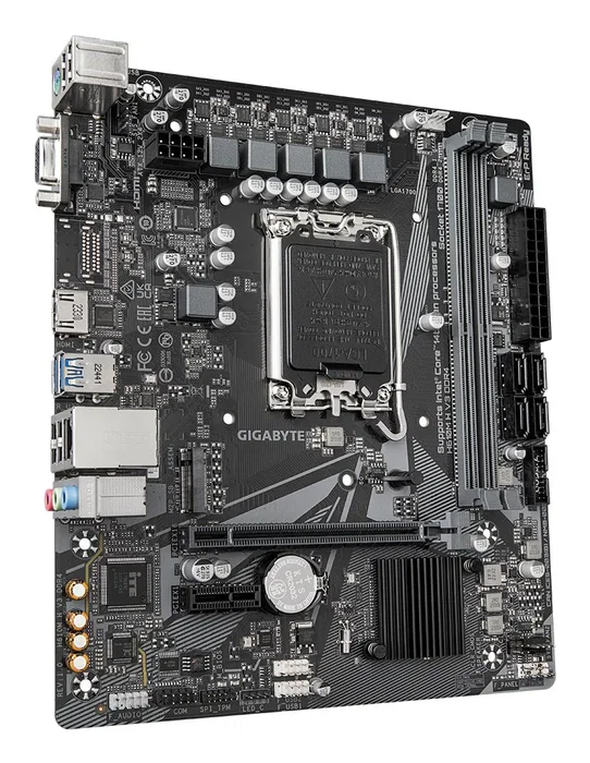 Gigabyte H610M H V3 DDR4 Placa Base Intel LGA 1700 Chipset H610 micro ATX con 2x DDR4, 4x SATA, 1x M.2, para procesadores Intel Core 12a/13a/14a Gen
