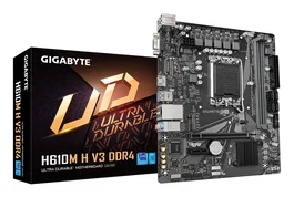 Gigabyte H610M H V3 DDR4 Placa Base Intel LGA 1700 Chipset H610 micro ATX con 2x DDR4, 4x SATA, 1x M.2, para procesadores Intel Core 12a/13a/14a Gen