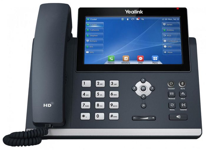 Yealink SIP-T48U Teléfono IP con Pantalla Táctil LED de 7" 800x480, AC 100~240V/DC 5V/2A Yealink SIP-T48U Teléfono IP con Pantalla Táctil LED de 7" 800x480, AC 100~240V/DC 5V/2A
