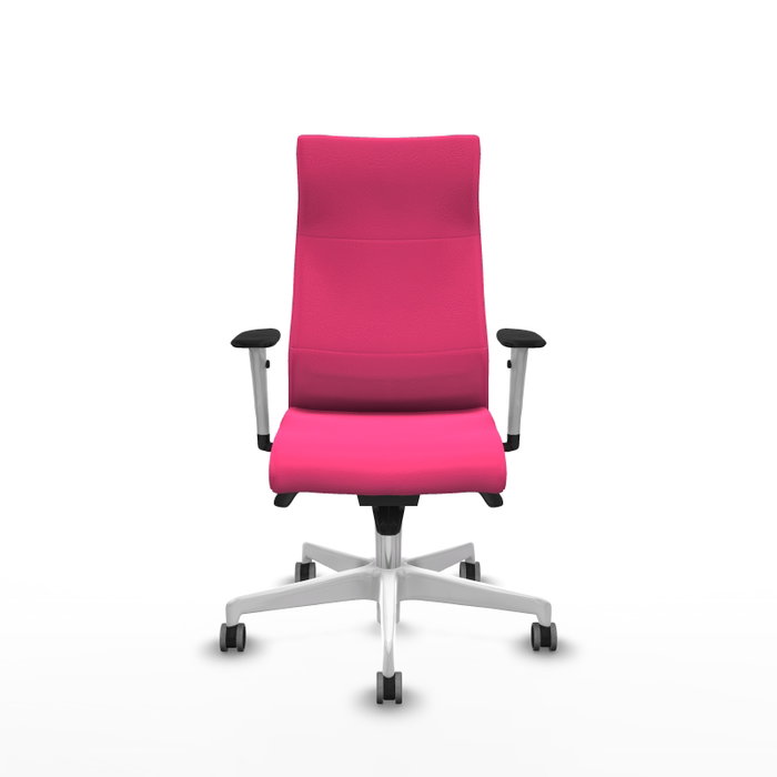 PIQUERAS Y CRESPO Sillón Albacete con Mecanismo Sincro, Similpiel Rosa y Base Blanca PIQUERAS Y CRESPO Sillón Albacete con Mecanismo Sincro, Similpiel Rosa y Base Blanca