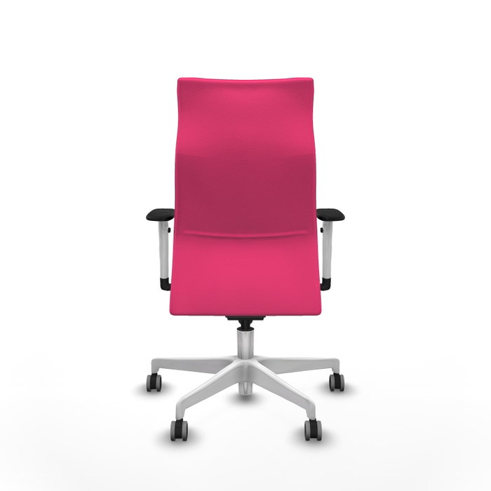 PIQUERAS Y CRESPO Sillón Albacete con Mecanismo Sincro, Similpiel Rosa y Base Blanca PIQUERAS Y CRESPO Sillón Albacete con Mecanismo Sincro, Similpiel Rosa y Base Blanca