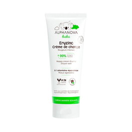ALPHANOVA Eryzinc Crema de Pañal para Bebé 75g - Bio, Cuidado de Rozaduras y Piel Atópica, con Óxido de Zinc, Sin Parabenos