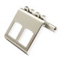 VALUE Hutschienen-Adapter 21.99.3009 unbestckt, fr 2 Keystones, Acero Inoxidable, 42 x 51.2 x 48 mm