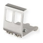 VALUE Hutschienen-Adapter 21.99.3009 unbestckt, fr 2 Keystones, Acero Inoxidable, 42 x 51.2 x 48 mm