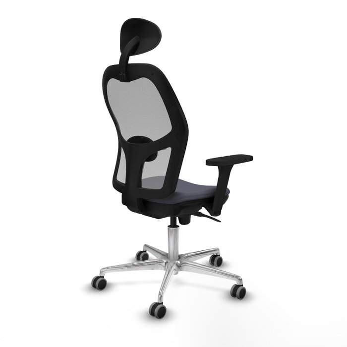 PIQUERAS Y CRESPO Silla de oficina Jorquera Gris con mecanismo Sincro y Brazos 3D