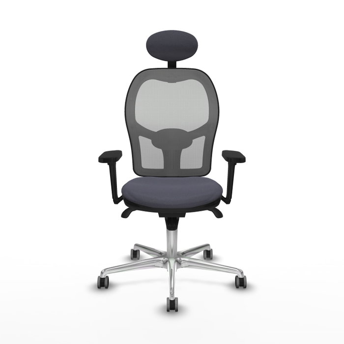 PIQUERAS Y CRESPO Silla de oficina Jorquera Gris con mecanismo Sincro y Brazos 3D