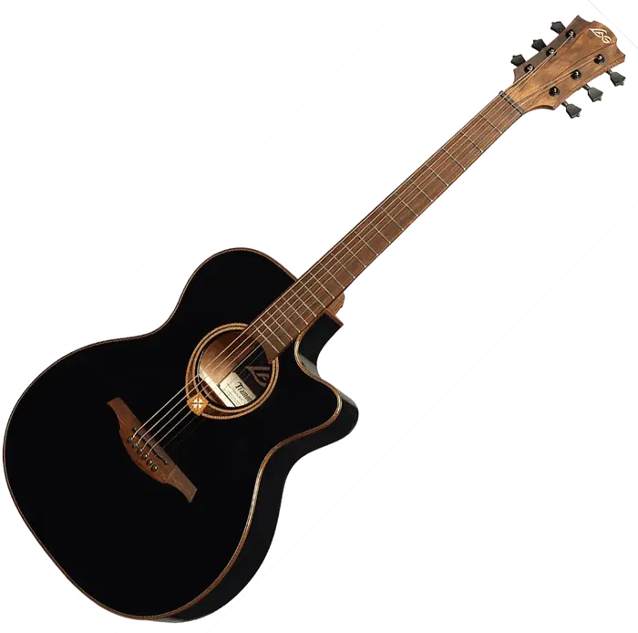 LAG Guitarra Acústica Auditorium Cutaway Tramontane 118 A/E Electroacústica Negra