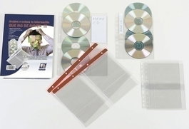 Funda Cd/Dvd Iberplas Pvc A4 Con 4 Talad. C/Refzo. 4 Dpto. (150Μ) Paquete De 15
