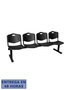 Piqueras Y Crespo Bancada Iso Plastic 4 plazas PVC Negro