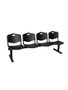 Piqueras Y Crespo Bancada Iso Plastic 4 plazas PVC Negro