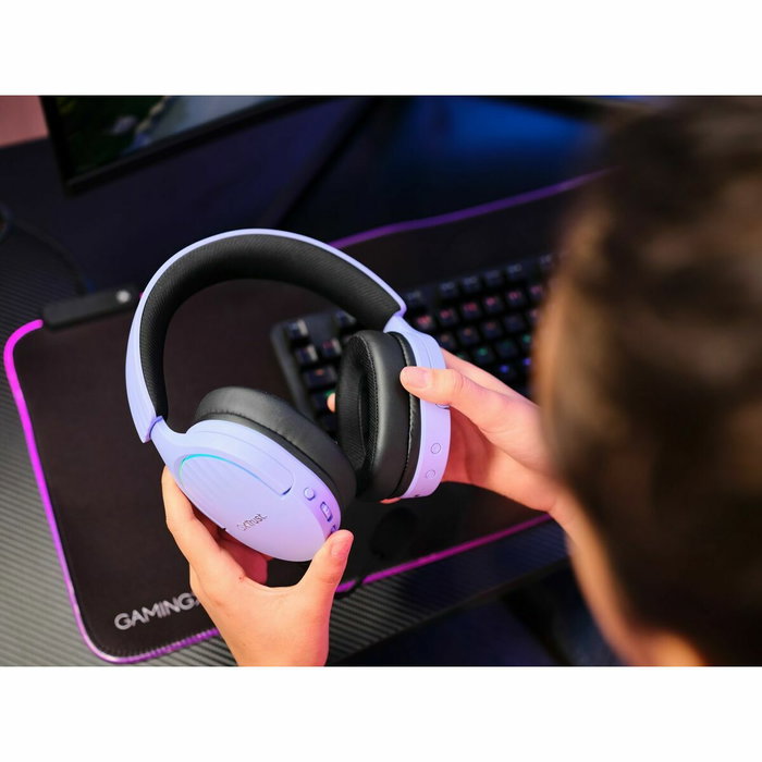 Trust GXT 491 Fayzo Auriculares Gaming Inalámbricos Morados
