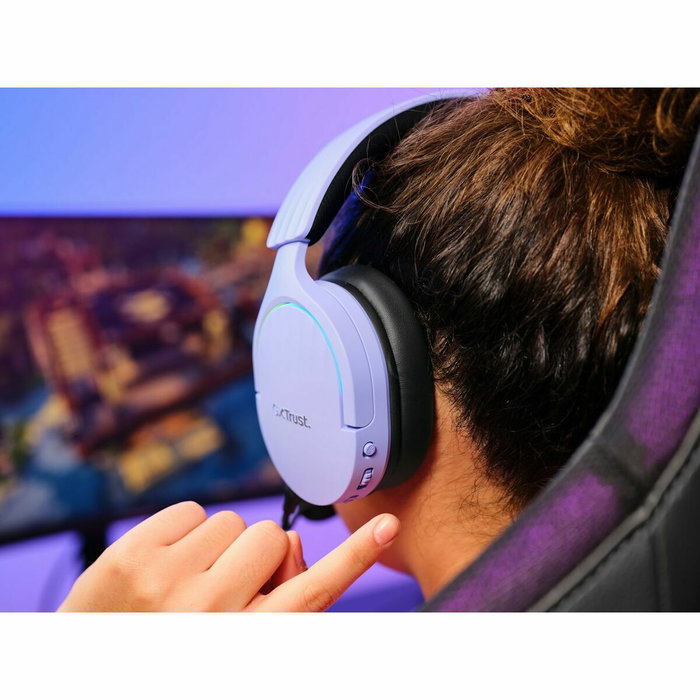 Trust GXT 491 Fayzo Auriculares Gaming Inalámbricos Morados