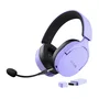 Trust Auriculares Gaming Inalámbricos y Alámbricos Diadema GXT 491P Fayzo con Micrófono - Bluetooth, USB, Sonido 7.1, 22h Batería, Negro/Púrpura