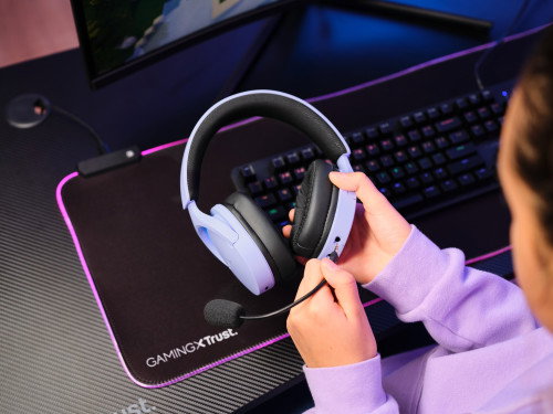 Trust Gaming Auriculares Inalámbricos GXT 491 Fayzo con Micrófono, Bluetooth y Jack 3.5, Morados Trust Gaming Auriculares Inalámbricos GXT 491 Fayzo con Micrófono, Bluetooth y Jack 3.5, Morados