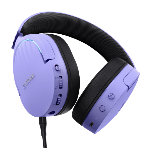 Trust Gaming Auriculares Inalámbricos GXT 491 Fayzo con Micrófono, Bluetooth y Jack 3.5, Morados Trust Gaming Auriculares Inalámbricos GXT 491 Fayzo con Micrófono, Bluetooth y Jack 3.5, Morados
