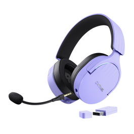 Trust Gaming Auriculares Inalámbricos GXT 491 Fayzo con Micrófono, Bluetooth y Jack 3.5, Morados
