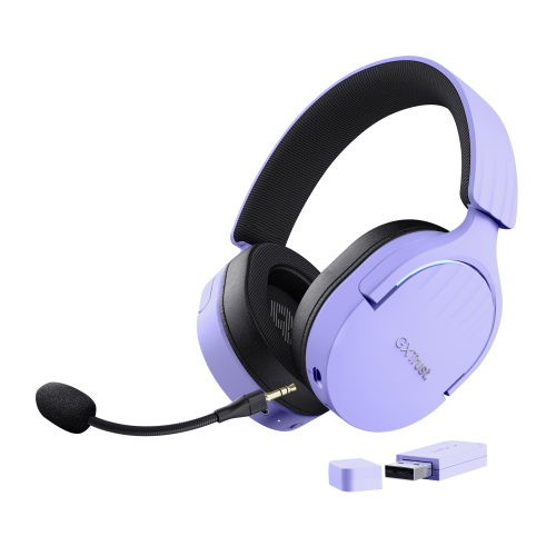 Trust Gaming Auriculares Inalámbricos GXT 491 Fayzo con Micrófono, Bluetooth y Jack 3.5, Morados Trust Gaming Auriculares Inalámbricos GXT 491 Fayzo con Micrófono, Bluetooth y Jack 3.5, Morados