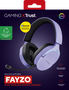 Trust Gaming Auriculares Inalámbricos GXT 491 Fayzo con Micrófono, Bluetooth y Jack 3.5, Morados