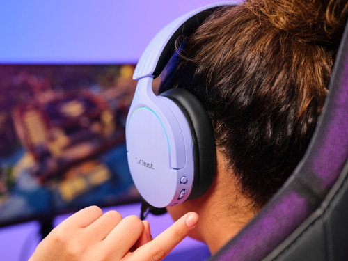 Trust Gaming Auriculares Inalámbricos GXT 491 Fayzo con Micrófono, Bluetooth y Jack 3.5, Morados Trust Gaming Auriculares Inalámbricos GXT 491 Fayzo con Micrófono, Bluetooth y Jack 3.5, Morados