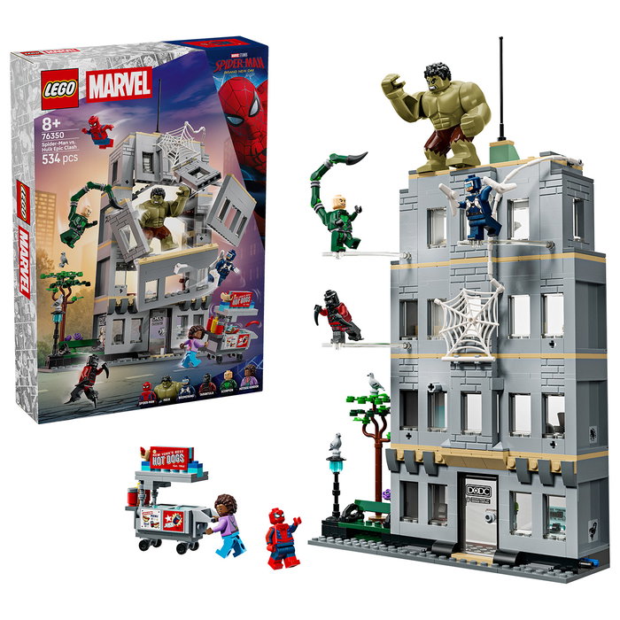 LEGO Marvel Spider-Man vs. Hulk: Choque Épico 76350 - Set de Construcción con 5 Minifiguras y 534 Piezas LEGO Marvel Spider-Man vs. Hulk: Choque Épico 76350 - Set de Construcción con 5 Minifiguras y 534 Piezas
