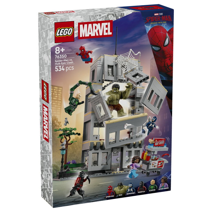 LEGO Marvel Spider-Man vs. Hulk: Choque Épico 76350 con 534 piezas y 5 minifiguras